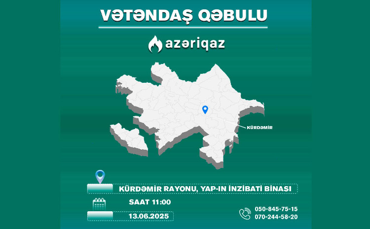 "Azəriqaz" İB rəhbərliyinin növbəti vətəndaş qəbulu Kürdəmirdə baş tutacaq 