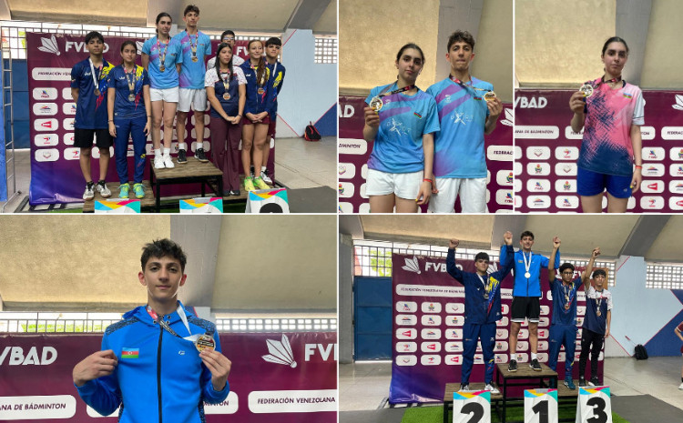Badmintonçularımız Venesuelada üç qızıl medal 