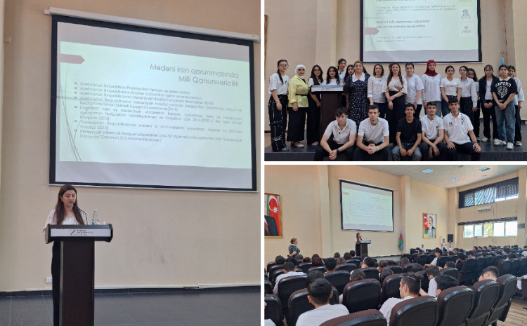 “Mədəni irsin qorunması sahəsində milli və beynəlxalq tənzimetmə” mövzusunda seminar keçirilib 