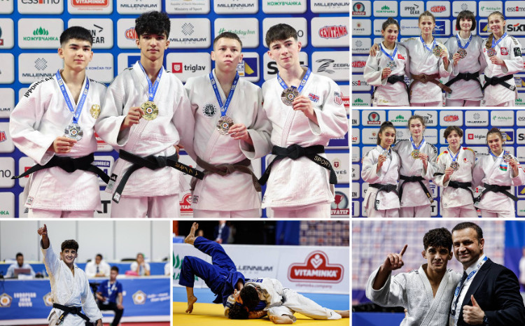 Yeniyetmələrdən ibarət cüdo yığmamız Avropa çempionatına 6 medalla başladı 