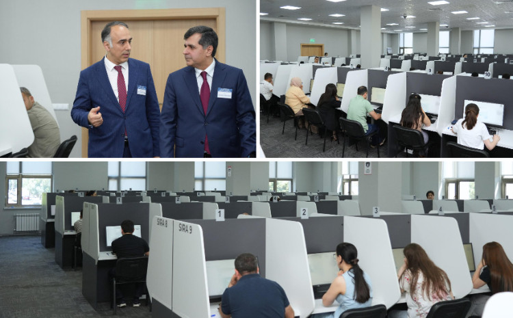 Ədliyyə orqanlarına qulluğa qəbulla bağlı test imtahanı keçirilib 