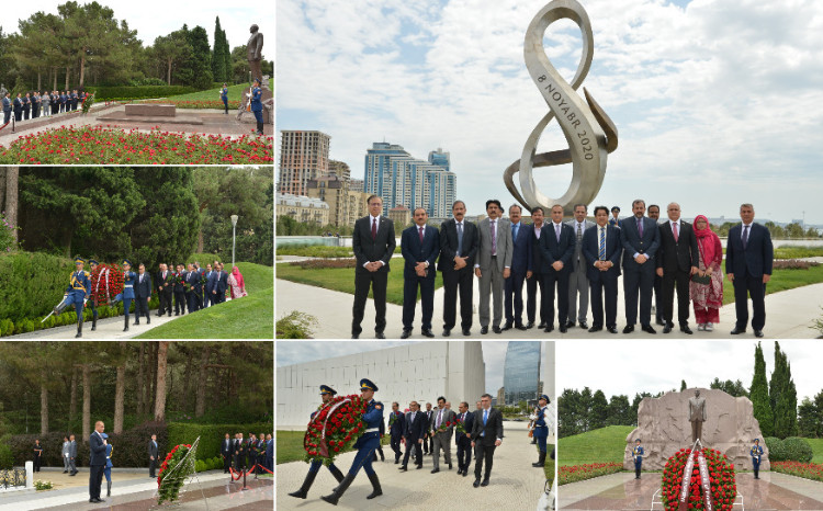 Pakistan İslam Respublikası Milli Assambleyasının nümayəndə heyəti Fəxri xiyabanı və Zəfər parkını ziyarət edib 