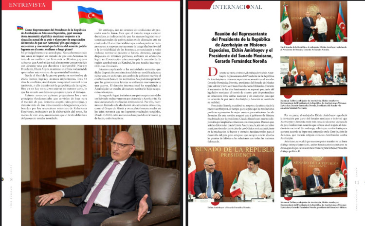 Meksika mediasında cənab Elçin Əmirbəyovun Meksikaya səfəri ilə əlaqədar silsilə məqalələr dərc olunub 
