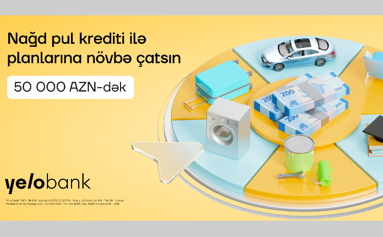 Получи кредит до 50 000 манатов в Yelo Bank быстро и выгодно! 