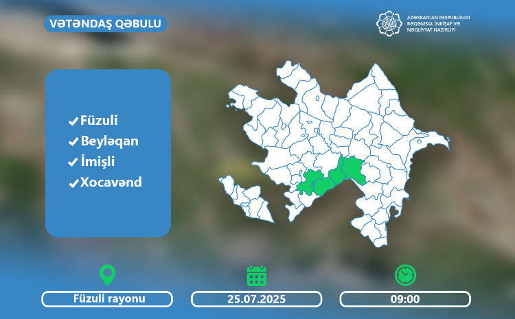 Nazir Rəşad Nəbiyev Füzulidə vətəndaşları qəbul edəcək 