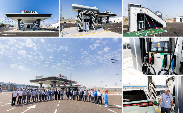 В городе Гянджа введена в эксплуатацию первая автозаправочная станция под брендом SOCAR - ВИДЕО