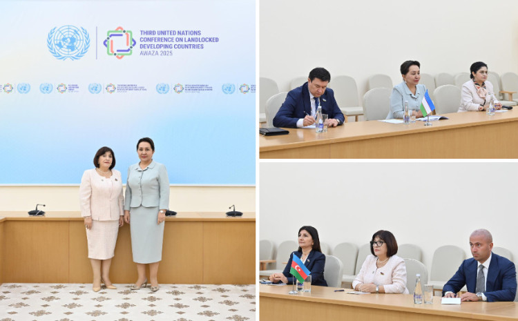 Sahiba Gafarova Meets with Speaker of Senate of Oliy Majlis of Uzbekistan Tanzila Narbayeva in Turkmenistan 