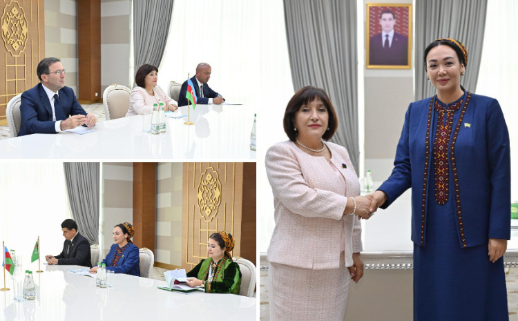 Speaker of Milli Majlis Sahiba Gafarova Meets with Speaker of Majlis of Turkmenistan 