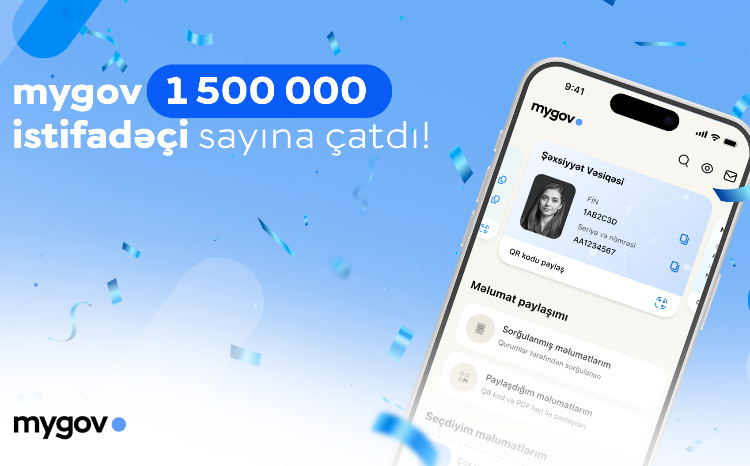 Rəqəmsal hökumət platformasından istifadə edən vətəndaşların sayı 1.5 milyonu ötüb 