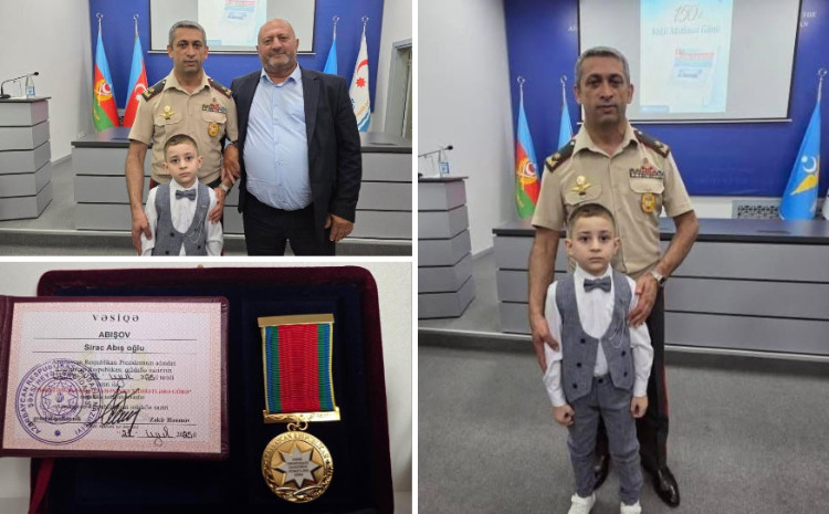 Şəhid operator Sirac Abışov “Hərbi Əməkdaşlıq Sahəsində Xidmətlərə görə” medalı ilə təltif edildi 