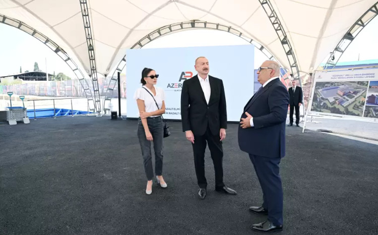 Gəncə şəhərində bazalt məhsullarının istehsalı müəssisəsinin təməli qoyulub 