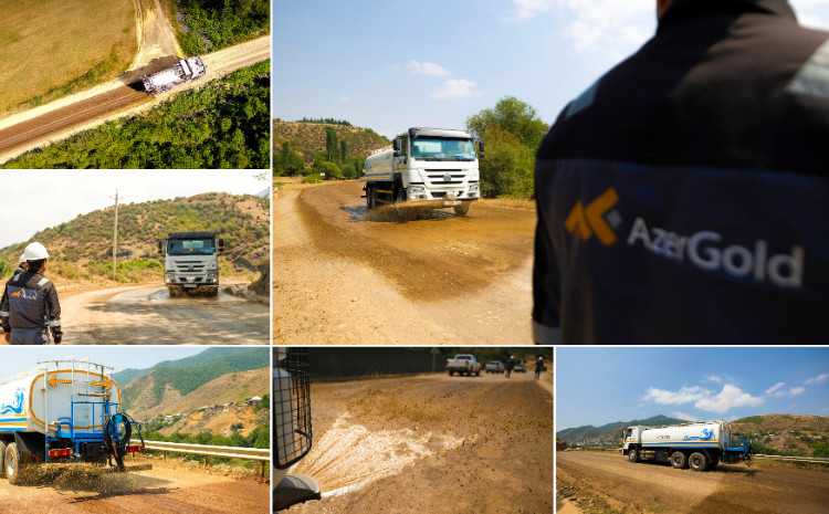 AzerGold CJSC implements environmental initiative aimed at dust control on haul routes 