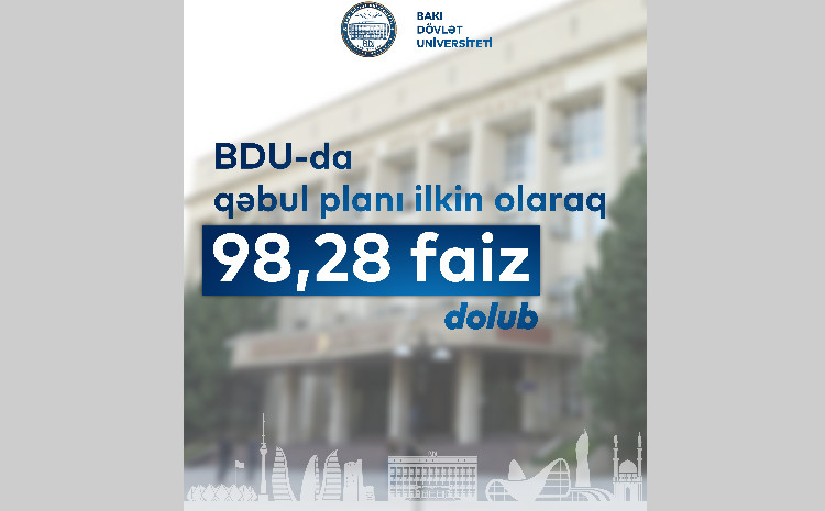 BDU-da qəbul planı ilkin olaraq 98,28 faiz dolub 