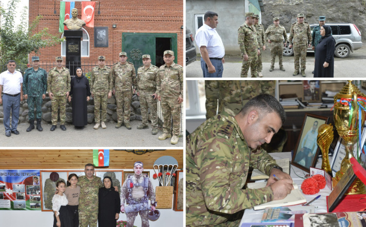 Hərbi prokuror şəhidin ailə üzvləri ilə görüşüb 