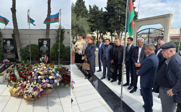 BDU-nun şəhid məzunu Nicat Əhmədovun məzarı ziyarət olunub 