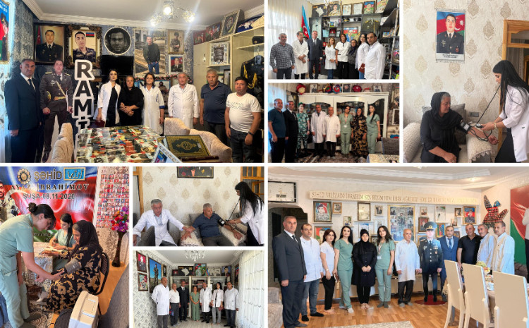 Babəkdə 9 şəhid ailəsinə evdə tibbi müayinələr aparılıb 