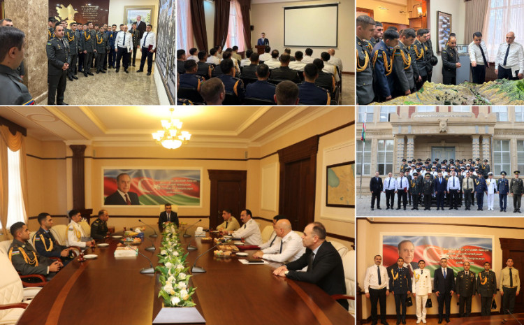 Hərbi prokuror Heydər Əliyev adına Hərbi İnstitutun kursantları ilə görüşüb 