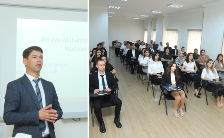 Naxçıvanda tibb işçilərinə əməyin mühafizəsi üzrə təlim keçirilib 