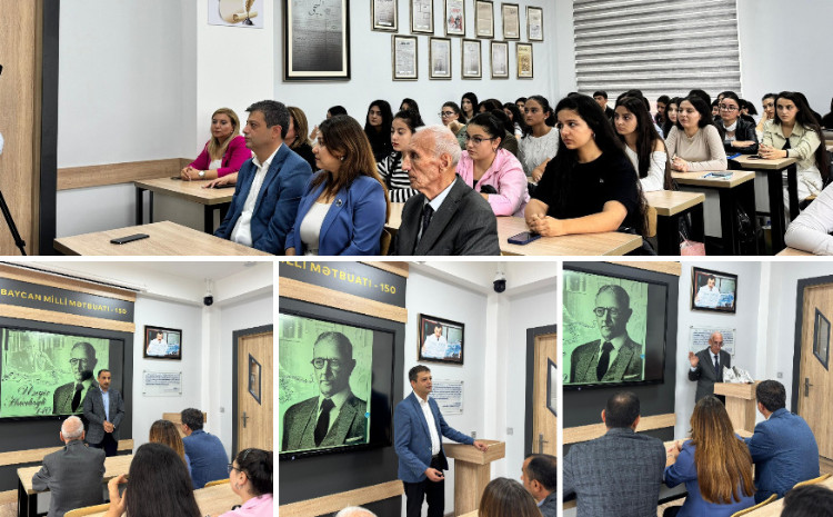 BDU-nun Jurnalistika fakültəsində Üzeyir Hacıbəylinin 140 illiyinə həsr olunmuş tədbir 