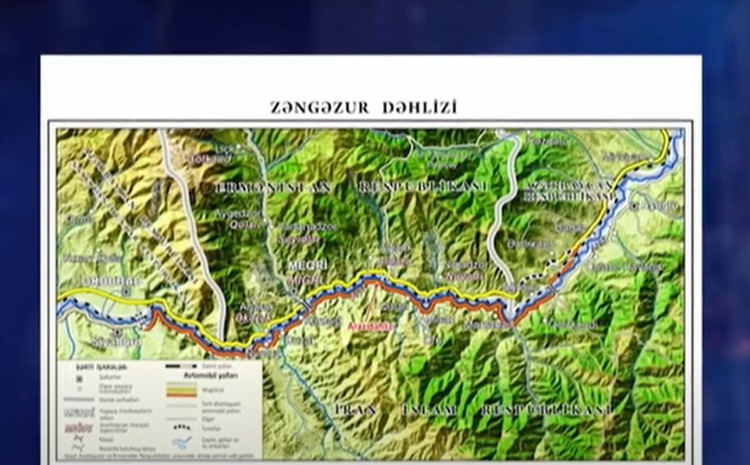 Zəngəzur dəhlizinin xəritəsi hazırlandı: TARİXİ əhəmiyyətli yol hansı ərazilərdən keçəcək? - VİDEO