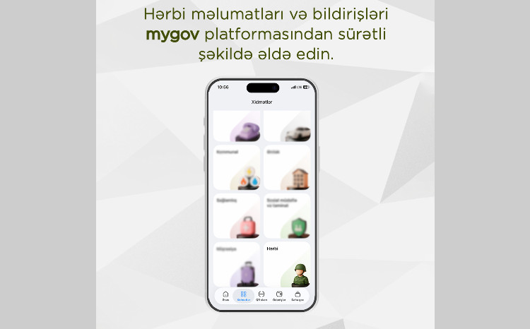 Hərbi məlumatları və bildirişləri “mygov”dan əldə etmək daha rahatdır 