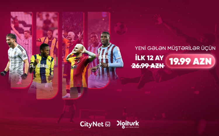 Football and entertainment together - special discount on the Digiturk package from CityNet TV!  Football and entertainment together - special discount on the Digiturk package from CityNet TV!