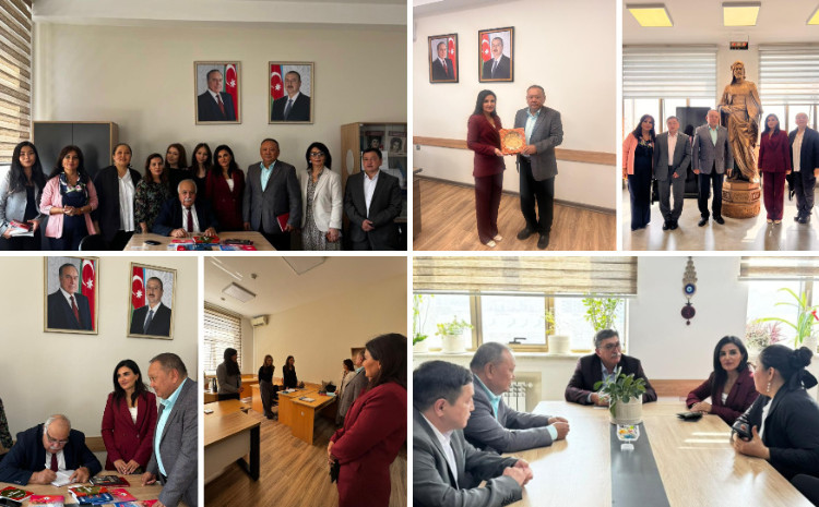 BDU-da Qazaxıstanın R.B.Süleymanov adına Şərqşünaslıq İnstitutunun əməkdaşları ilə görüş 