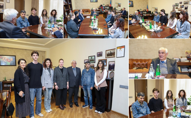 ADU rektoru beynəlxalq layihəyə seçilən tələbələrlə görüşüb 