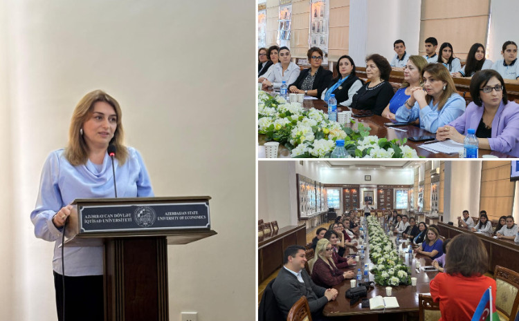 MEK əməkdaşı UNEC Kitabxana-İnformasiya Mərkəzində məruzə ilə çıxış edib 