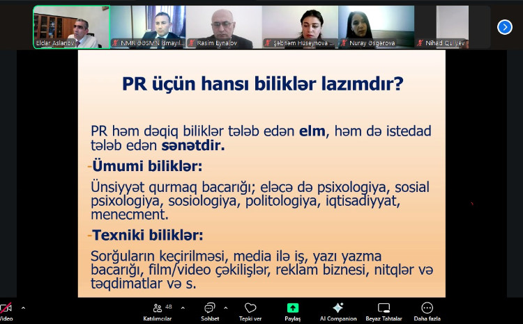 Dövlət qulluqçularının kommunikasiya bacarıqlarının inkişafına dair vebinar keçirilib 