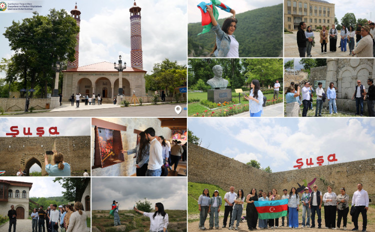 Şuşa şəhərinə infotur təşkil edilib - VİDEO