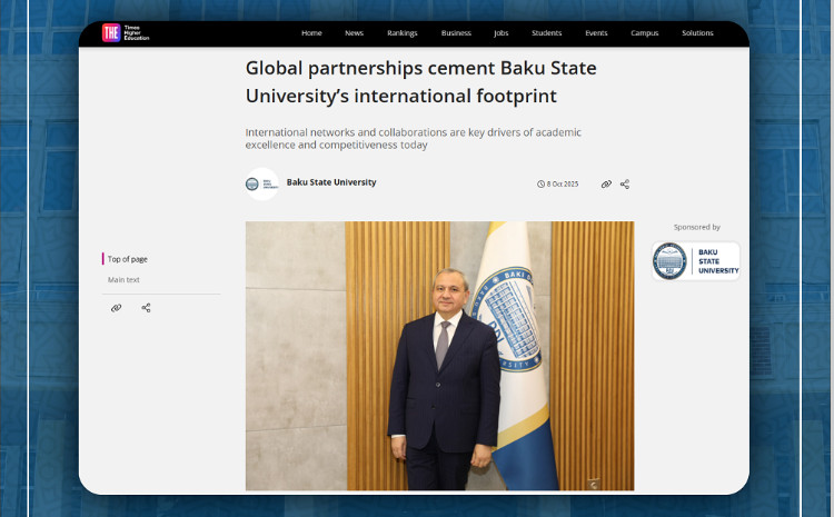 Рейтинговая организация THE опубликовала интервью ректора БГУ 