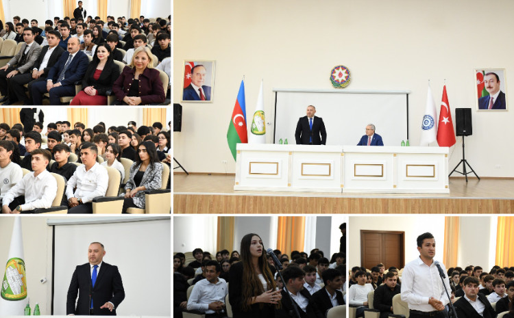 Beynəlxalq ikili diplom proqramında təhsil alan tələbələrlə görüş keçirilib 