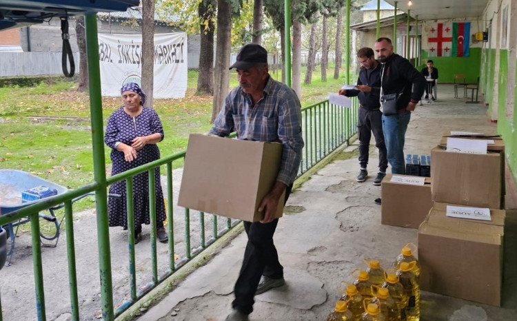 Laqodexidə təbii fəlakətdən zərər çəkənlərə humanitar yardım göndərilib 