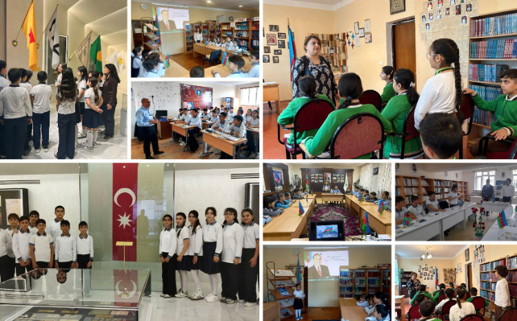 Paytaxt məktəblərində Müstəqilliyin Bərpası Günü qeyd olunub 