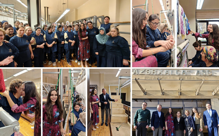 “Azerkhalcha” OJSC weaving largest circular carpet in history for Shusha Mosque  “Azerkhalcha” OJSC weaving largest circular carpet in history for Shusha Mosque