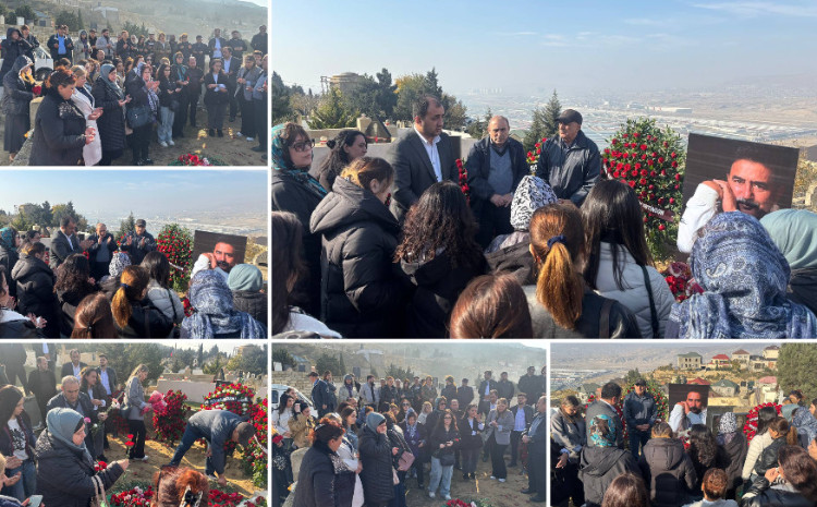 Şuşa Teatrının kollektivi Yadigar Muradovun məzarını ziyarət etdi 