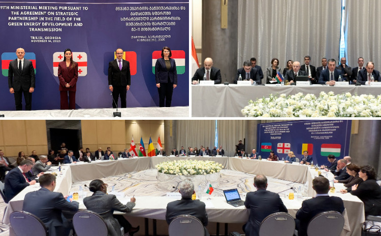 Tbilisidə “Xəzər-Qara dəniz-Avropa Yaşıl Enerji Dəhlizi” layihəsi üzrə nazirlər iclası keçirilib 