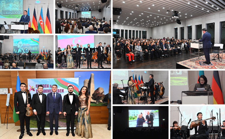 Zəfər Günü və Üzeyir Hacıbəylinin 140 illik yubileyi Berlində geniş qeyd edilib - VİDEO