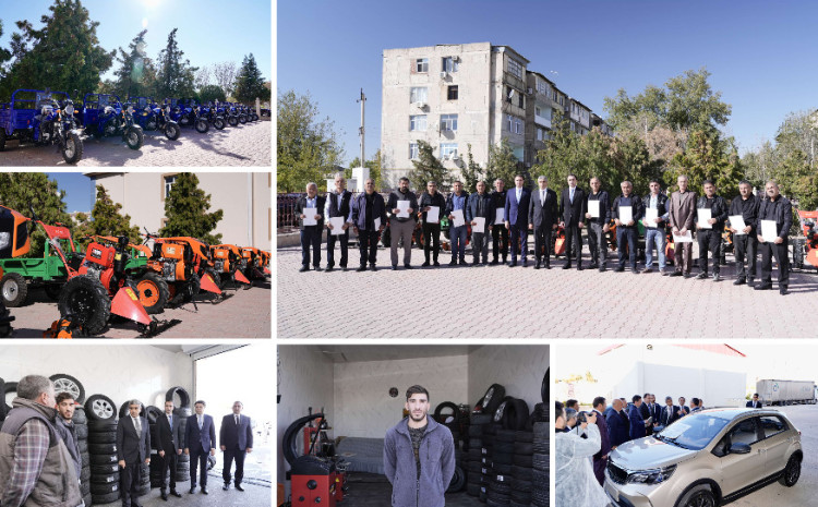 Naxçıvanda özünüməşğulluq proqramı üzrə daha 50-dən çox şəxsə kiçik bizneslərini qurmaları üçün aktivlər verilib 