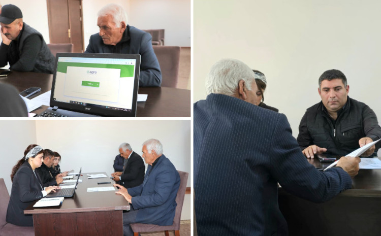 Naxçıvanda əkinlərin bəyan olunması üçün fermerlərə səyyar xidmət göstərilir 