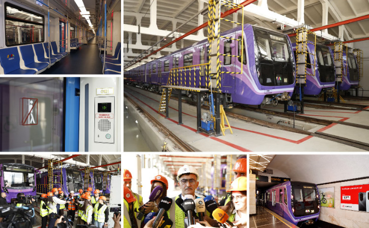 Bakı metropoliteni xətlərində daha 15 yeni vaqon istismara buraxıldı 