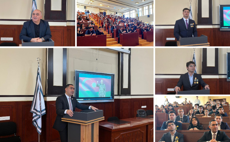 BDU-da Hüquq fakültəsinin məzunu olan Vətən müharibəsi iştirakçıları ilə görüş 