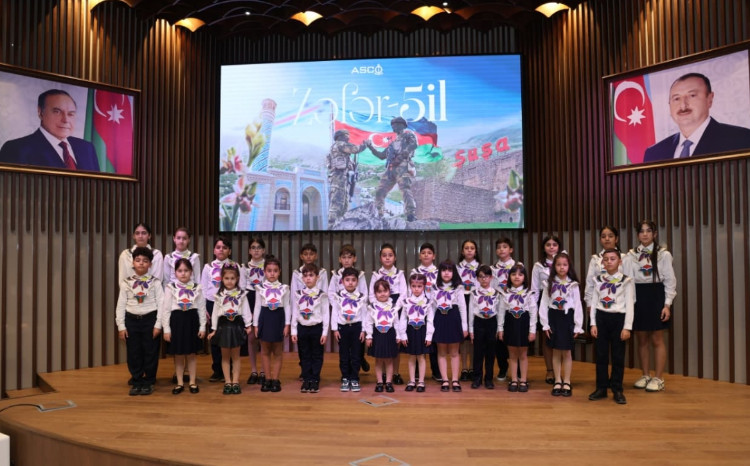 Azərbaycan və Türkiyədən olan şəhid övladları “Türk övladı” marşını səsləndiriblər - VİDEO