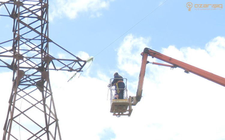 “Azərişıq” ASC Xocavənd rayonunun elektrik şəbəkəsini yeniləyir - VİDEO