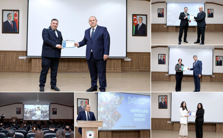 Naxçıvan Təlim Mərkəzi dövlət orqanları əməkdaşlarına sertifikatlar təqdim edib 