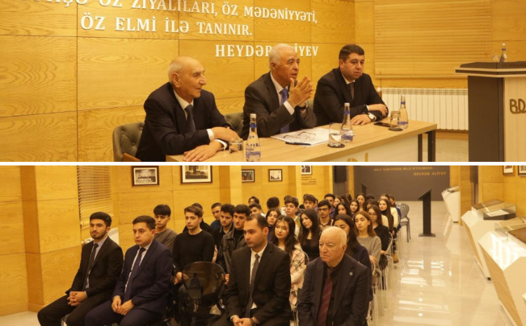 YAP İdarə Heyətinin üzvü, millət vəkili Eldar İbrahimov BDU-da “Heydər Əliyev mühazirələri”nin qonağı olub 