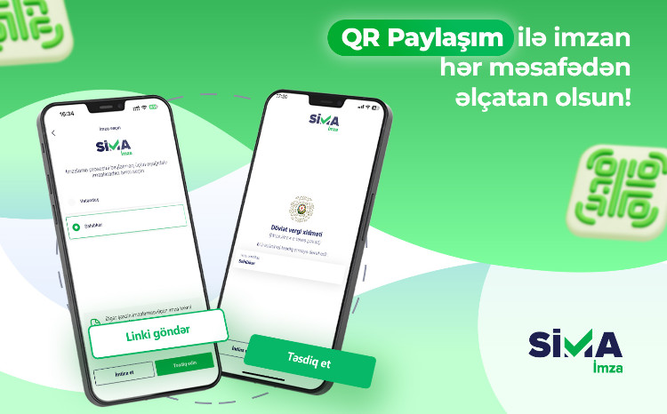 “SİMA İmza”nın yeni QR paylaşım funksiyası istifadəyə verildi 