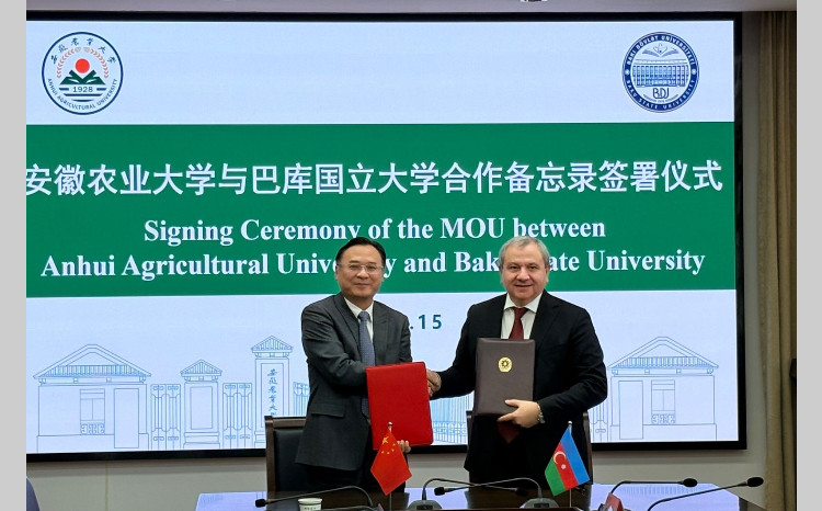 BDU Çinin Anhui Kənd Təsərrüfatı Universiteti ilə əməkdaşlıq edəcək 