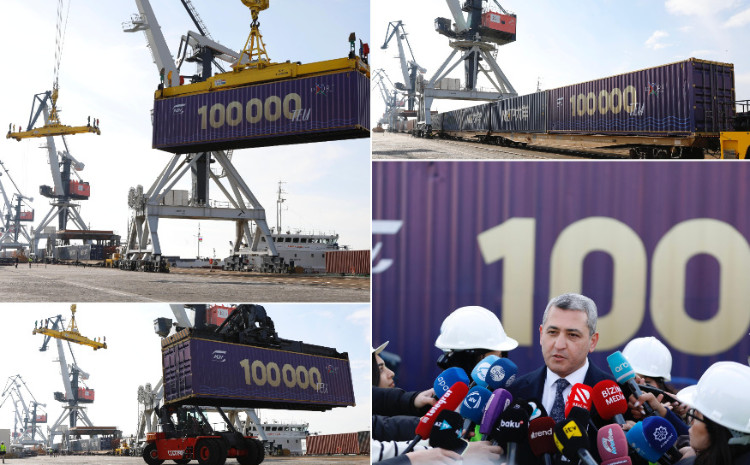 Рекордный результат в Бакинском порту: годовая перевалка контейнеров впервые в истории достигла 100 000 TEU 